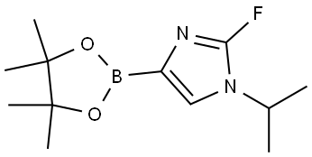 2-fluoro-1-isopropyl-4-(4,4,5,5-tetramethyl-1,3,2-dioxaborolan-2-yl)-1H-imidazole Struktur