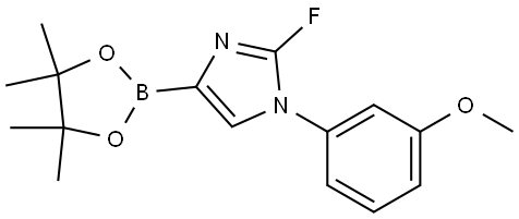 2-fluoro-1-(3-methoxyphenyl)-4-(4,4,5,5-tetramethyl-1,3,2-dioxaborolan-2-yl)-1H-imidazole Struktur