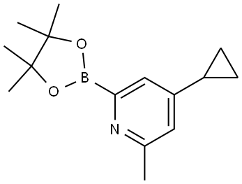 4-cyclopropyl-2-methyl-6-(4,4,5,5-tetramethyl-1,3,2-dioxaborolan-2-yl)pyridine Struktur