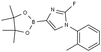 2-fluoro-4-(4,4,5,5-tetramethyl-1,3,2-dioxaborolan-2-yl)-1-(o-tolyl)-1H-imidazole Struktur