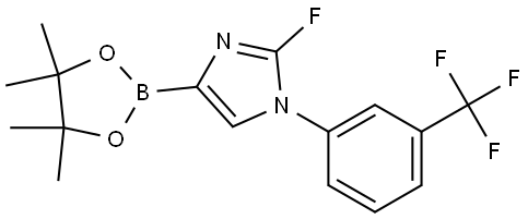 2-fluoro-4-(4,4,5,5-tetramethyl-1,3,2-dioxaborolan-2-yl)-1-(3-(trifluoromethyl)phenyl)-1H-imidazole Struktur