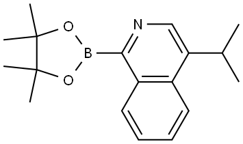 4-isopropyl-1-(4,4,5,5-tetramethyl-1,3,2-dioxaborolan-2-yl)isoquinoline Struktur