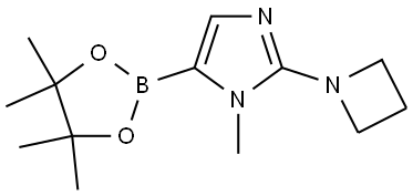 2-(azetidin-1-yl)-1-methyl-5-(4,4,5,5-tetramethyl-1,3,2-dioxaborolan-2-yl)-1H-imidazole Struktur