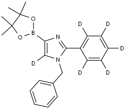 1-benzyl-2-(phenyl-d5)-4-(4,4,5,5-tetramethyl-1,3,2-dioxaborolan-2-yl)-1H-imidazole-5-d Struktur