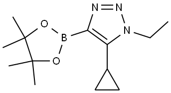 5-cyclopropyl-1-ethyl-4-(4,4,5,5-tetramethyl-1,3,2-dioxaborolan-2-yl)-1H-1,2,3-triazole Struktur