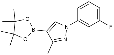 1-(3-fluorophenyl)-3-methyl-4-(4,4,5,5-tetramethyl-1,3,2-dioxaborolan-2-yl)-1H-pyrazole Struktur