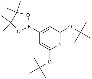 2,6-di-tert-butoxy-4-(4,4,5,5-tetramethyl-1,3,2-dioxaborolan-2-yl)pyridine Struktur