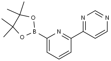 4-(6-(4,4,5,5-tetramethyl-1,3,2-dioxaborolan-2-yl)pyridin-2-yl)pyrimidine Struktur