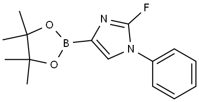 2-fluoro-1-phenyl-4-(4,4,5,5-tetramethyl-1,3,2-dioxaborolan-2-yl)-1H-imidazole Struktur