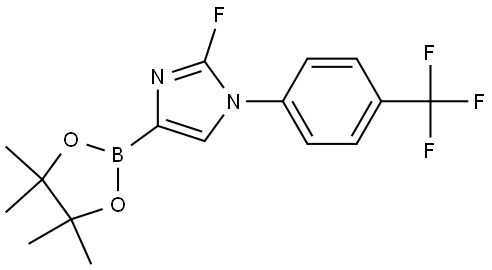 2-fluoro-4-(4,4,5,5-tetramethyl-1,3,2-dioxaborolan-2-yl)-1-(4-(trifluoromethyl)phenyl)-1H-imidazole Struktur