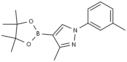 3-methyl-4-(4,4,5,5-tetramethyl-1,3,2-dioxaborolan-2-yl)-1-(m-tolyl)-1H-pyrazole Struktur