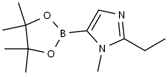 2-ethyl-1-methyl-5-(4,4,5,5-tetramethyl-1,3,2-dioxaborolan-2-yl)-1H-imidazole Struktur