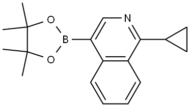 1-cyclopropyl-4-(4,4,5,5-tetramethyl-1,3,2-dioxaborolan-2-yl)isoquinoline Struktur