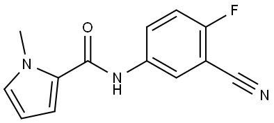 1H-Pyrrole-2-carboxamide, N-(3-cyano-4-fluorophenyl)-1-methyl- Struktur