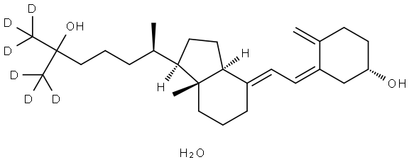 25-HYDROXYVITAMIN D3 MONOHYDRATE (26,26,26,27,27,27-D6, 98%) 97% CP Struktur