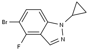 5-bromo-1-cyclopropyl-4-fluoro-1H-indazole Struktur