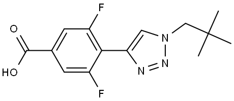 3,5-difluoro-4-(1-neopentyl-1H-1,2,3-triazol-4-yl)benzoic acid Struktur