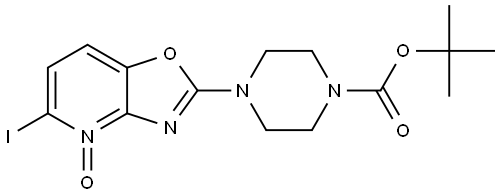 2-(4-(tert-butoxycarbonyl)piperazin-1-yl)-5-iodooxazolo[4,5-b]pyridine 4-oxide Struktur