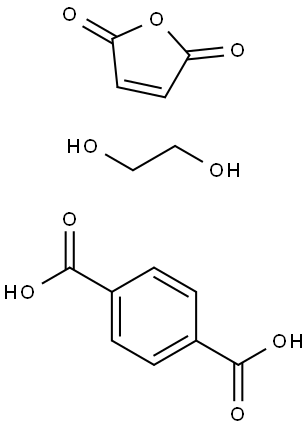 1, 4-Benzenedicarboxylic acid, polymer with 1, 2-ethanediol and 2, 5-furandione Struktur