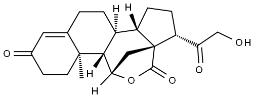 Pregn-4-en-18-oic acid, 11,21-dihydroxy-3,20-dioxo-, γ-lactone, (11β)- (9CI) Struktur