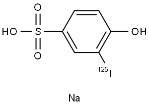 4-Hydroxy-3-iodobenzenesufonic Acid, Sodium Salt Struktur