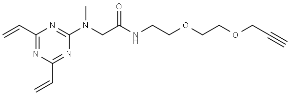 Propargyl-PEG2-Gly-DVT Struktur