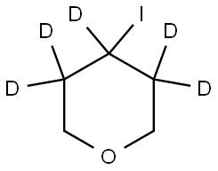 4-iodotetrahydro-2H-pyran-3,3,4,5,5-d5 Struktur