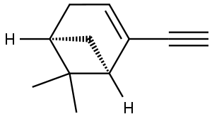 Bicyclo[3.1.1]hept-2-ene, 2-ethynyl-6,6-dimethyl-, (1R,5S)- Struktur