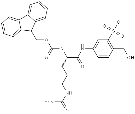 Fmoc-Cit-Sulfo-PAB-OH Struktur