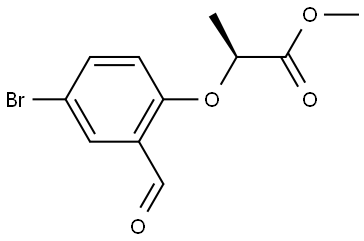 methyl (S)-2-(4-bromo-2-formylphenoxy)propanoate Struktur