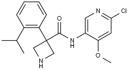 N-(6-chloro-4-methoxypyridin-3-yl)-3-(2-isopropylphenyl)azetidine-3-carboxamide Struktur