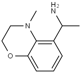 1-(4-methyl-3,4-dihydro-2H-benzo[b][1,4]oxazin-5-yl)ethan-1-amine Struktur