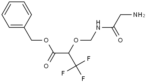 benzyl 2-((2-aminoacetamido)methoxy)-3,3,3-trifluoropropanoate Struktur