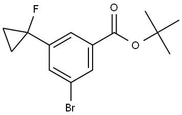 Benzoic acid, 3-bromo-5-(1-fluorocyclopropyl)-, 1,1-dimethylethyl ester Struktur