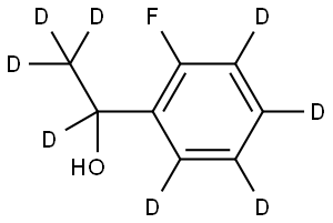 1-(2-fluorophenyl-3,4,5,6-d4)ethan-1,2,2,2-d4-1-ol Struktur