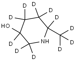 6-(methyl-d3)piperidin-2,2,3,4,4,5,5,6-d8-3-ol Struktur