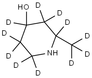 2-(methyl-d3)piperidin-2,3,3,4,5,5,6,6-d8-4-ol Struktur