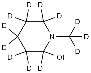 1-(methyl-d3)piperidin-2,3,3,4,4,5,5,6,6-d9-2-ol Struktur