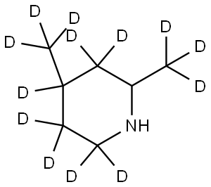 2,4-bis(methyl-d3)piperidine-3,3,4,5,5,6,6-d7 Struktur