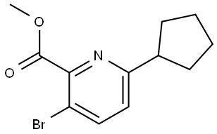 methyl 3-bromo-6-cyclopentylpicolinate Struktur