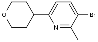 3-bromo-2-methyl-6-(tetrahydro-2H-pyran-4-yl)pyridine Struktur