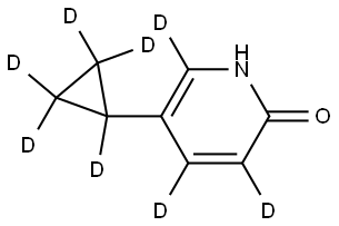 5-(cyclopropyl-d5)pyridin-3,4,6-d3-2-ol Struktur