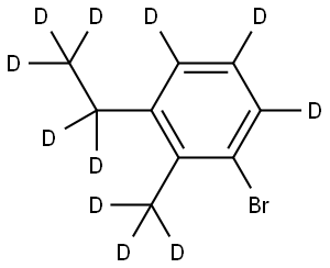 1-bromo-3-(ethyl-d5)-2-(methyl-d3)benzene-4,5,6-d3 Struktur