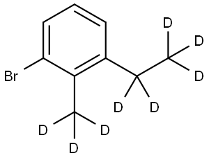 1-bromo-3-(ethyl-d5)-2-(methyl-d3)benzene Struktur