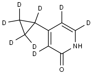 4-(cyclopropyl-d5)pyridin-3,5,6-d3-2-ol Struktur