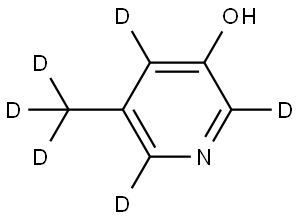 5-(methyl-d3)pyridin-2,4,6-d3-3-ol Struktur