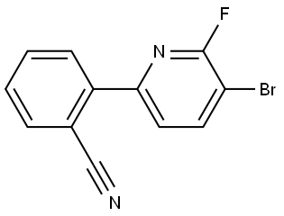 2-(5-bromo-6-fluoropyridin-2-yl)benzonitrile Struktur