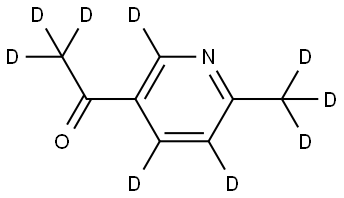 1-(6-(methyl-d3)pyridin-3-yl-2,4,5-d3)ethan-1-one-2,2,2-d3 Struktur