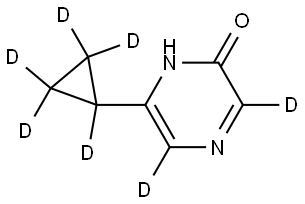 6-(cyclopropyl-d5)pyrazin-3,5-d2-2-ol Struktur