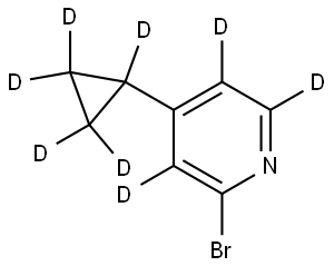 2-bromo-4-(cyclopropyl-d5)pyridine-3,5,6-d3 Struktur